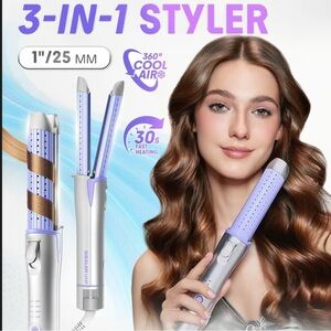 Silver and Purple Hair Straightener